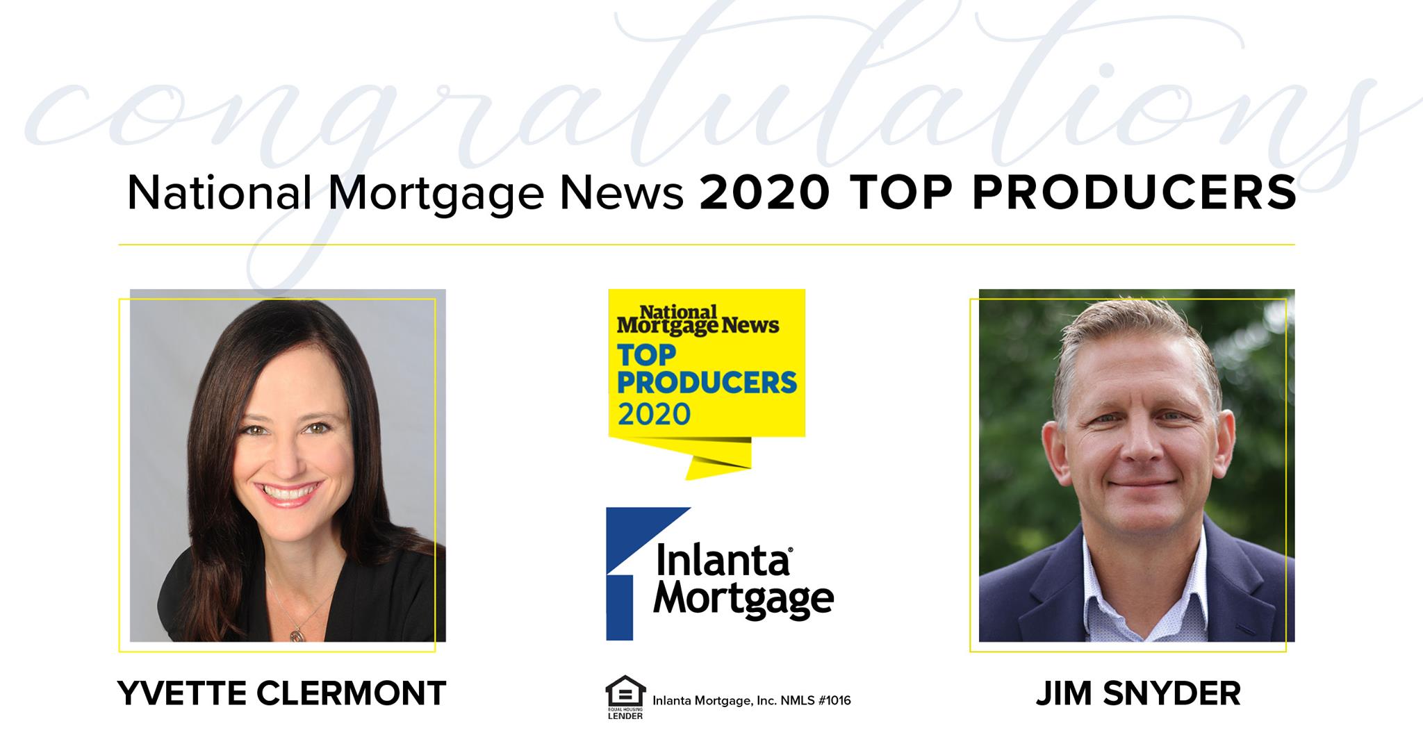 National Mortgage News Names 2020 Top Producers Inlanta Mortgage